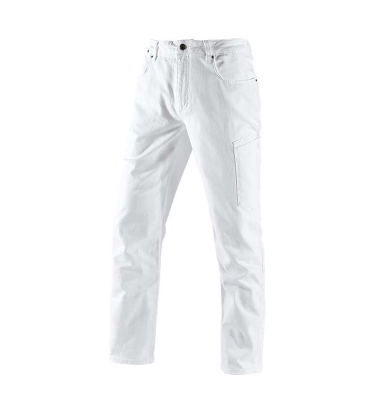 Hosen: e.s. 7-Pocket-Jeans + weiß 2