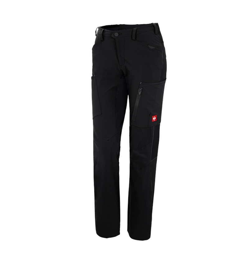 Hosen: Winter Cargohose e.s.vision stretch, Damen + schwarz