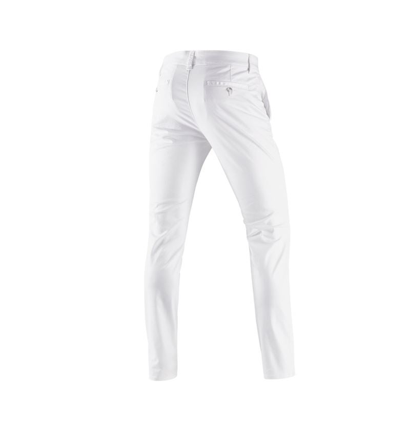 Hosen: e.s. 5-Pocket-Berufshose Chino + weiß 7