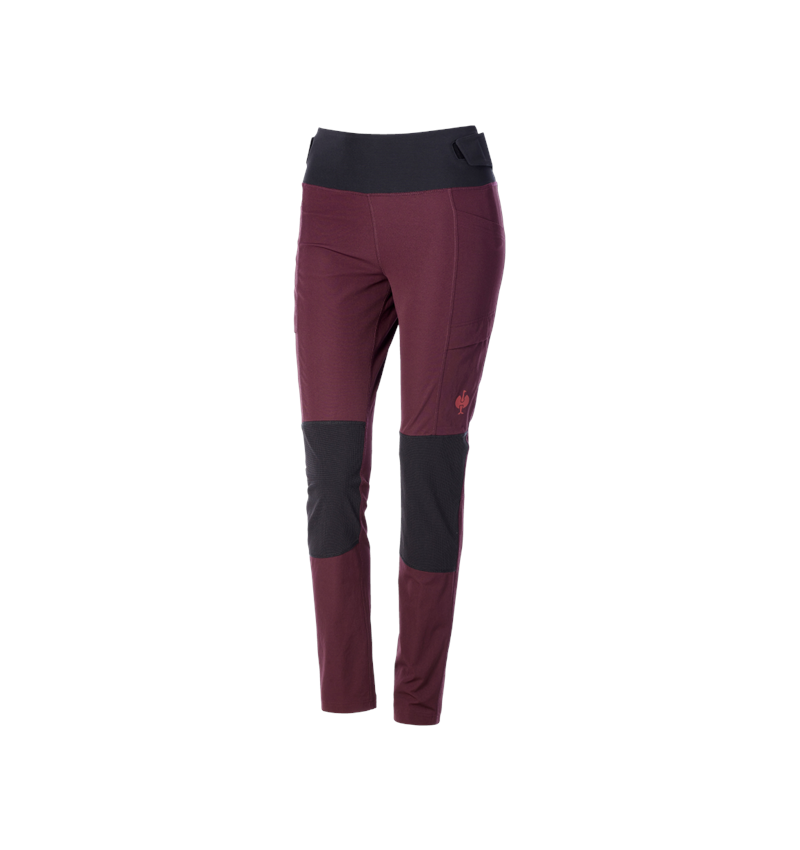 Hosen: Funktions Tights e.s.trail, Damen + mahagonirot/opalrot 3