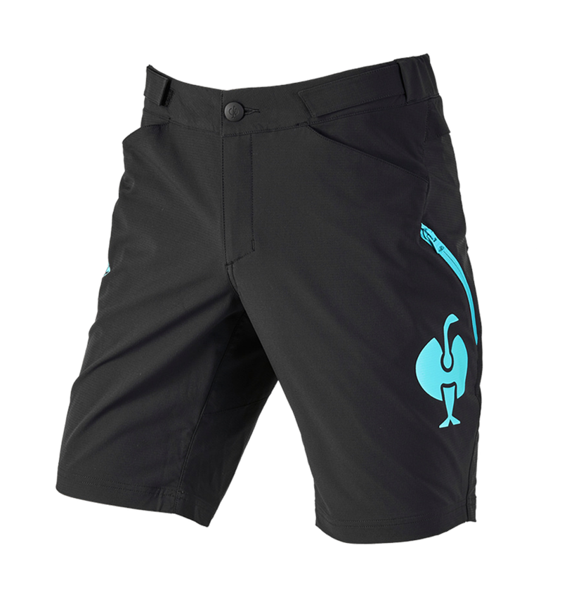 Hosen: Funktions Short e.s.trail + schwarz/lapistürkis 2