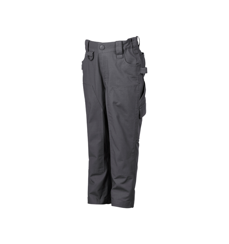 Hosen: Double Front Bundhose e.s.e:pic ripstop, Kinder + carbongrau 5