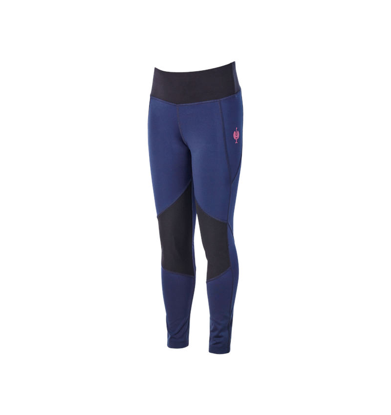 Hosen: Race Tights e.s.trail, Kinder + tiefblau/tarapink 2