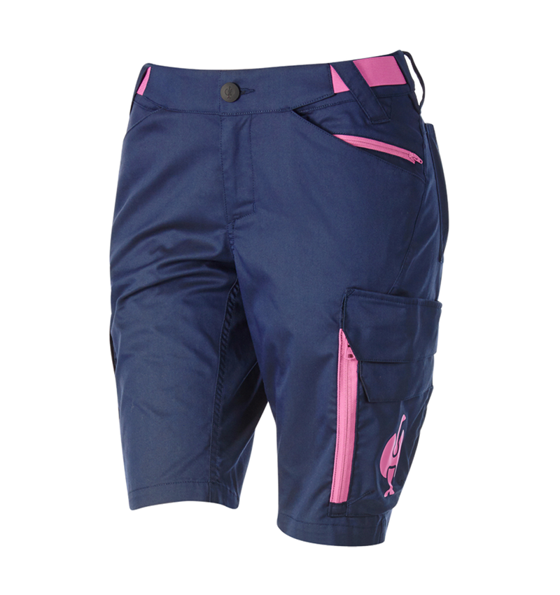 Hosen: Short e.s.trail, Damen + tiefblau/tarapink 5