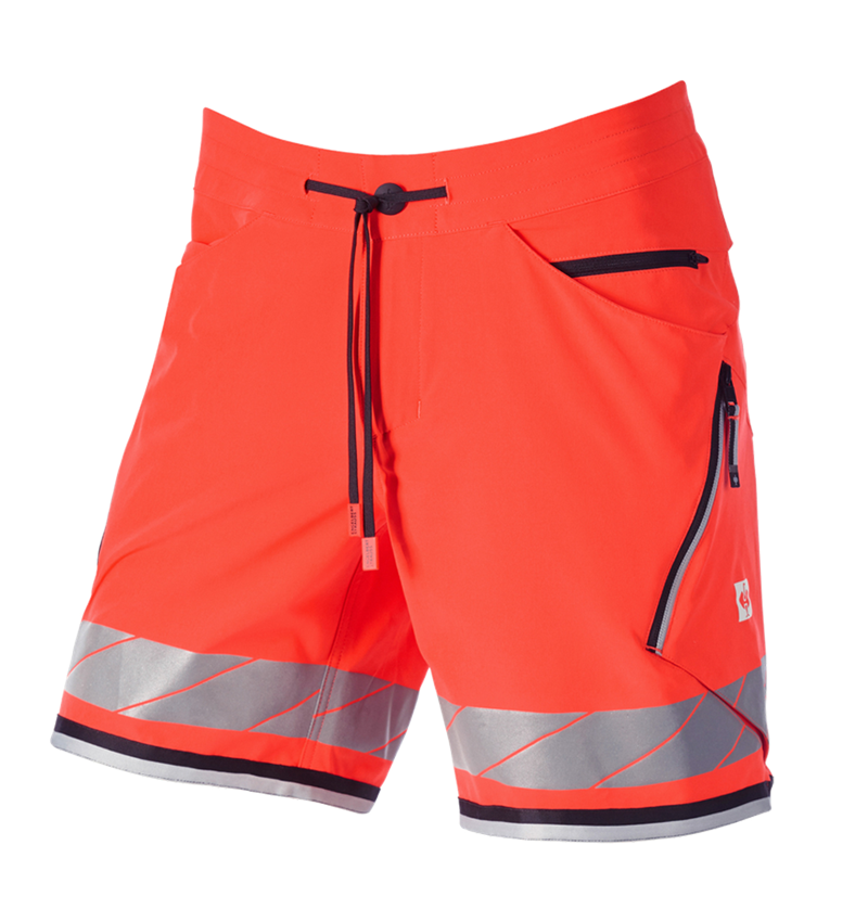Hosen: Reflex Funktions Short e.s.ambition + warnrot/schwarz 5
