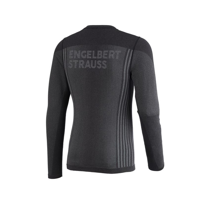 Unterwäsche | Thermokleidung: Funktions-Longsleeve e.s.trail seamless - warm + schwarz/basaltgrau 5