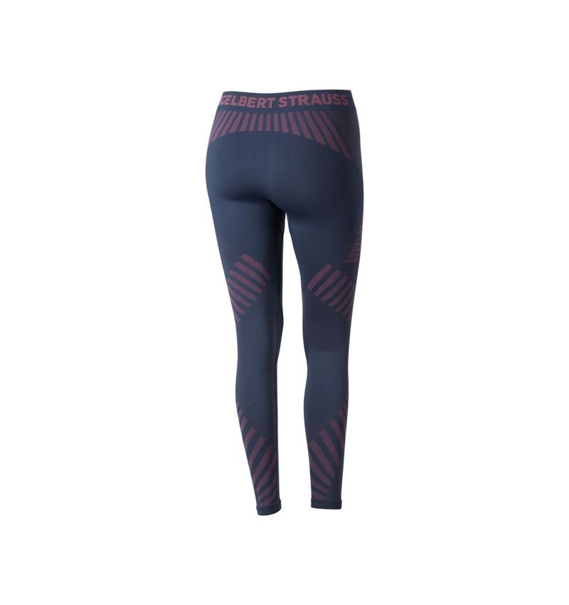 Funktionsunterwäsche: Funktions-Long Pants e.s.trail seamless-warm,Damen + tiefblau/tarapink 5