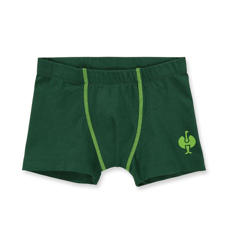 Unterwäsche: e.s. cotton stretch Pants, 2er Pack, Kinder + grün/seegrün