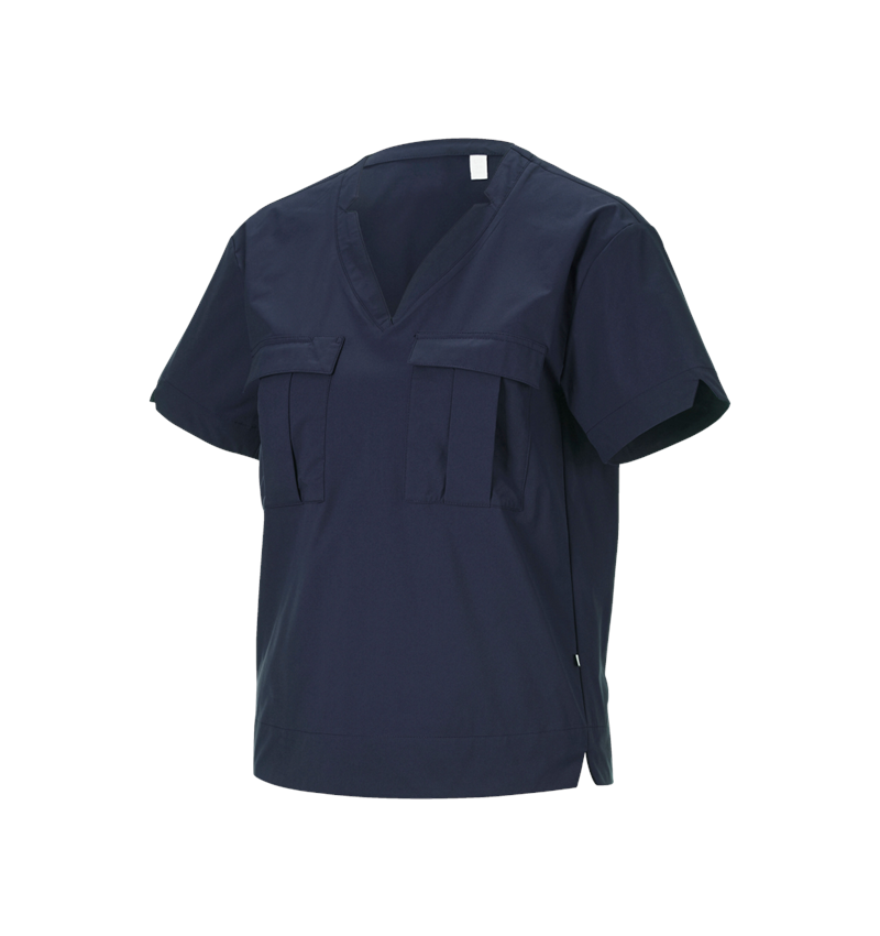 Shirts & Co.: Double-Pocket Shirt e.s.avida, Damen + dunkelblau 3