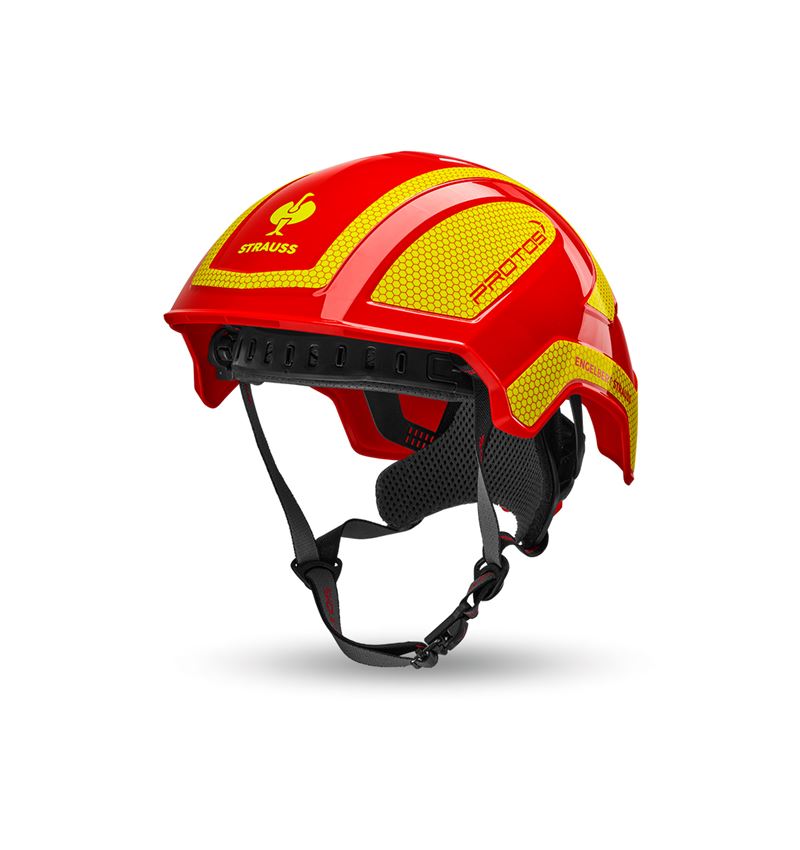 Schutzhelme: e.s. Bergsteiger- und Kletterhelm Protos® + feuerrot/gelb
