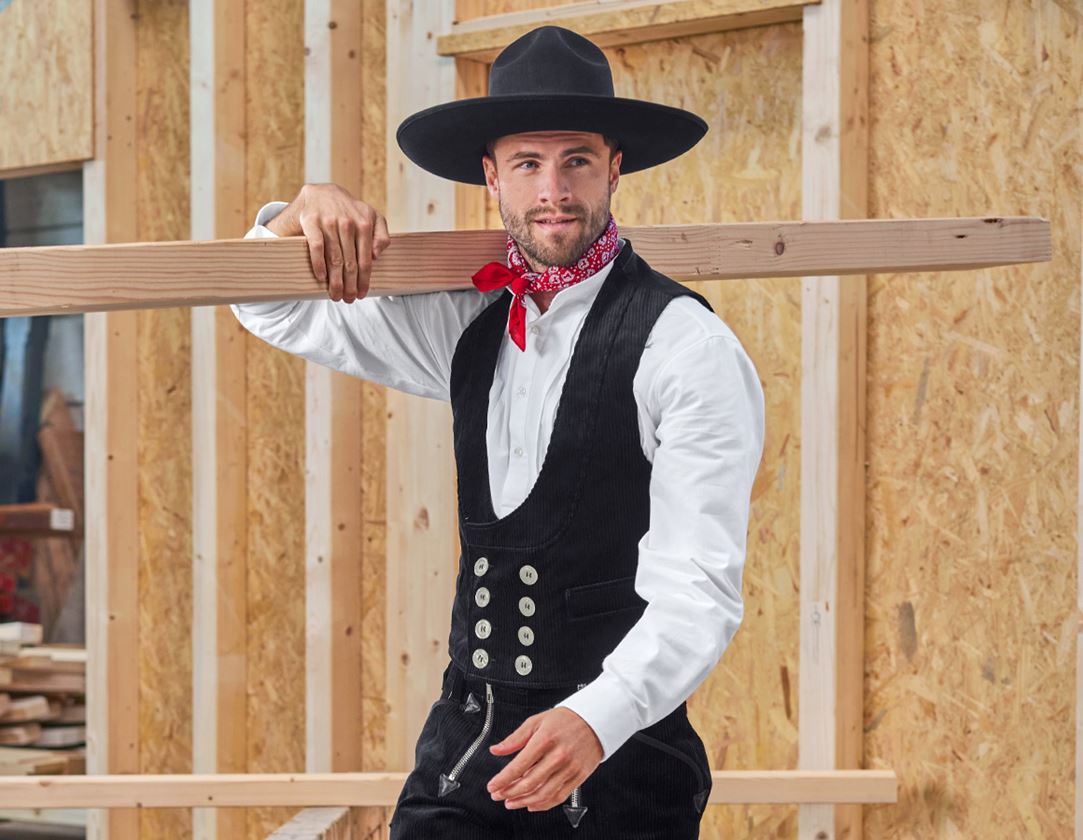 Westen: Zunftweste Grobcord + schwarz