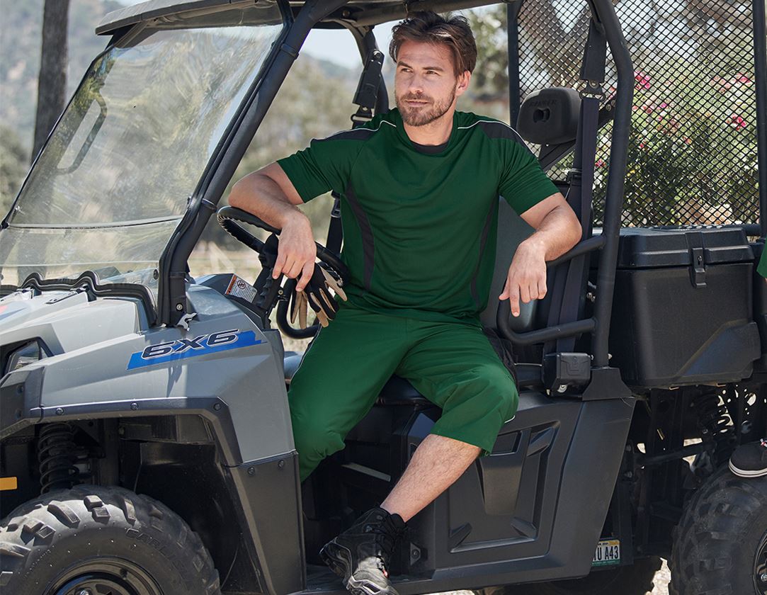 Shirts & Co.: e.s. Funktions-T-Shirt poly Silverfresh + grün/schwarz 1