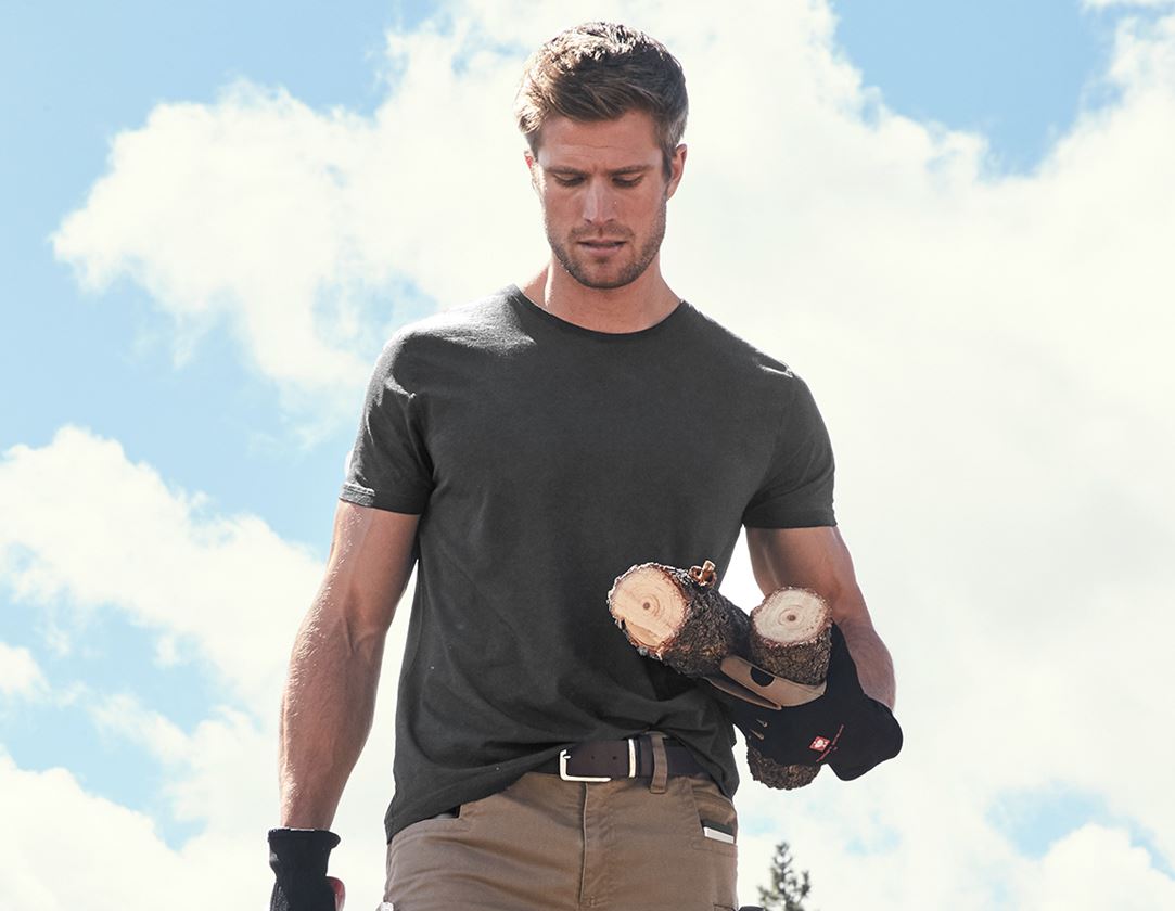 Shirts & Co.: e.s. T-Shirt vintage cotton stretch + oxidschwarz vintage 1