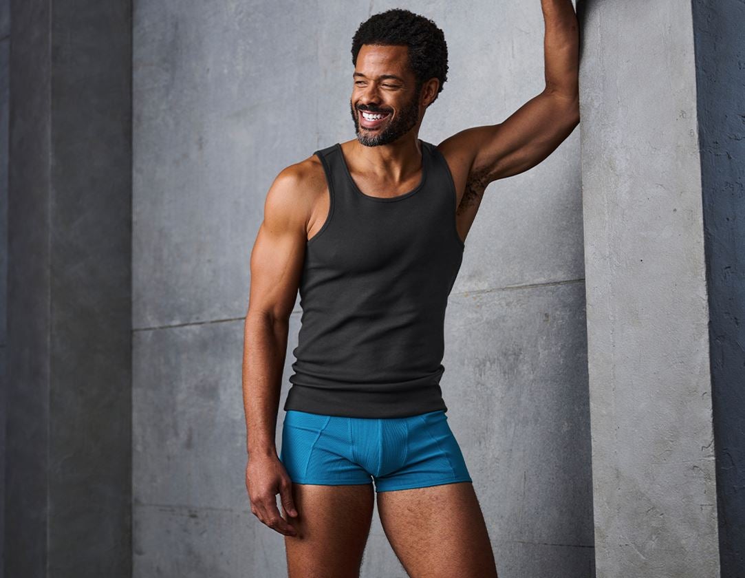 Unterwäsche | Thermokleidung: e.s. cotton rib Pants, 2er Pack + schwarz+atoll 1