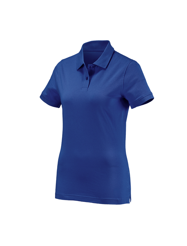 Shirts & Co.: e.s. Polo-Shirt cotton, Damen + kornblau