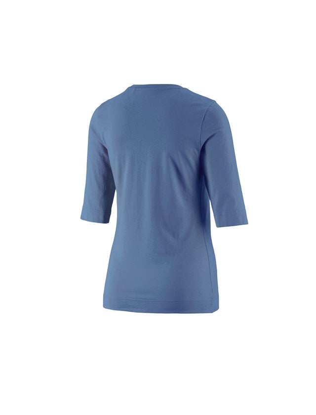 Maglie | Pullover | Bluse: e.s. maglia con manica a 3/4 cotton stretch, donna + cobalto 4