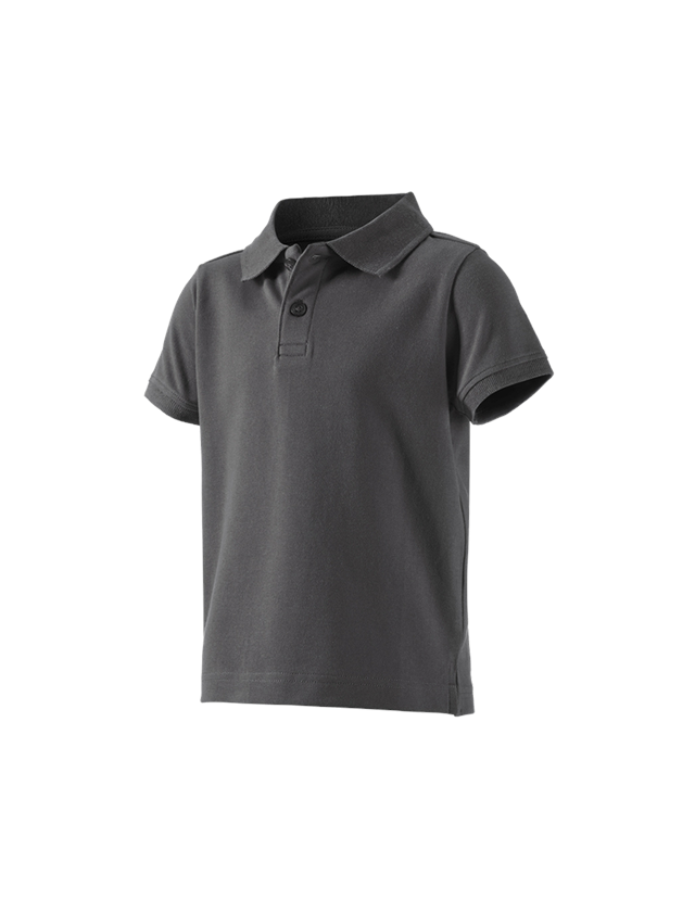 Shirts & Co.: e.s. Polo-Shirt cotton stretch, Kinder + anthrazit
