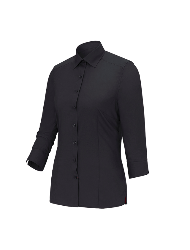 Themen: Business Bluse e.s.comfort, 3/4-Arm + schwarz
