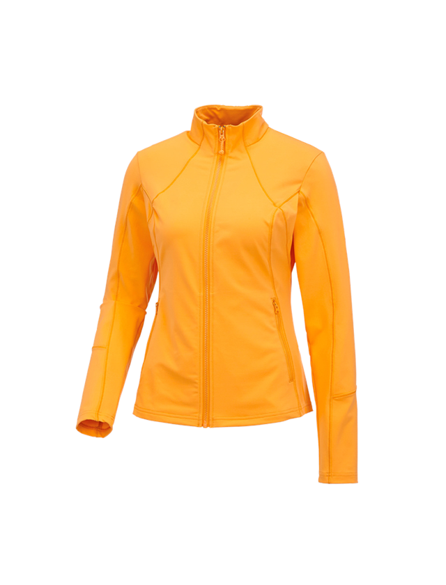Shirts & Co.: e.s. Funktions Sweatjacke solid, Damen + hellorange