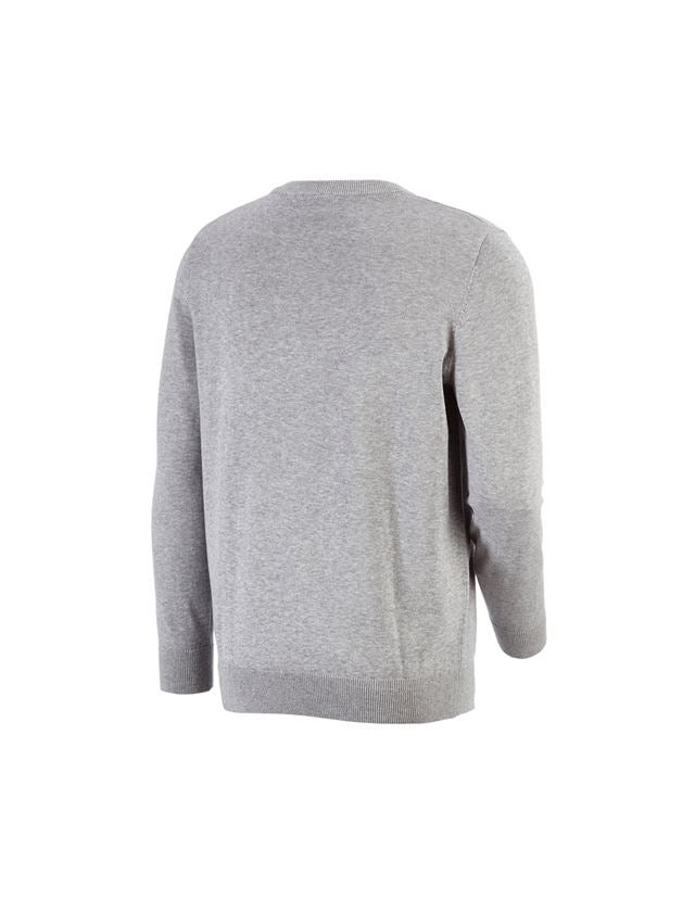 Shirts & Co.: e.s. Strickpullover, rundhals + grau melange 2