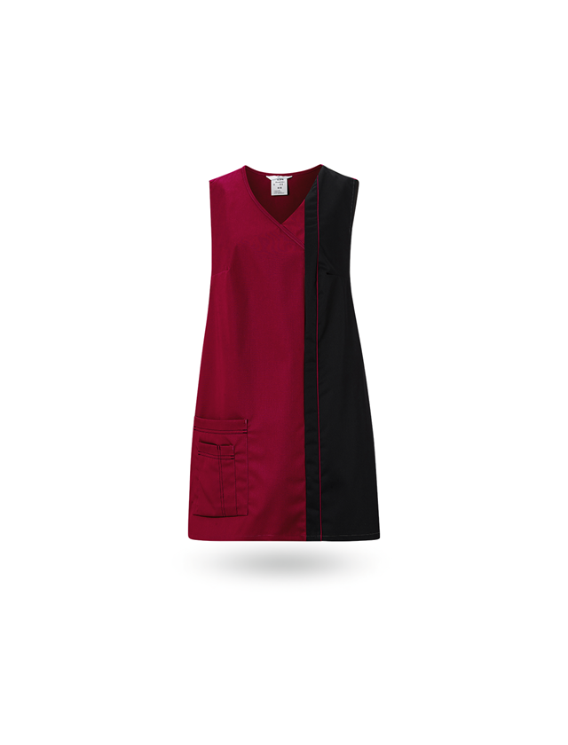 Schürzen: Überwurf Franziska + bordeaux/schwarz