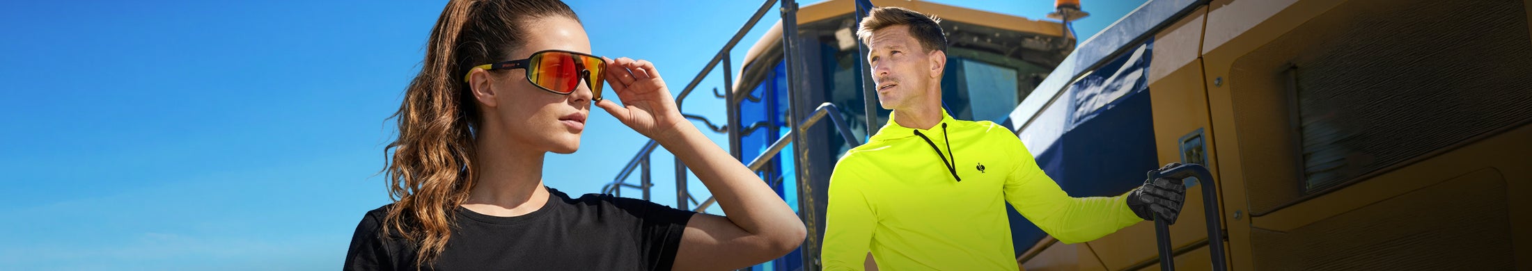 Models tragen UV-Schutz Arbeitskleidung