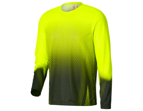 Funktions Longsleeve e.s.t:aktik in warngelb / schwarz
