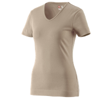 e.s. T-Shirt cotton V-Neck, dames