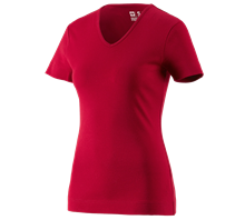 e.s. T-Shirt cotton V-Neck, dames