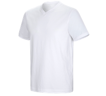 e.s. T-shirt cotton stretch V-Neck