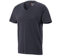 e.s. T-Shirt cotton slub V-Neck