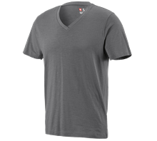 e.s. T-Shirt cotton slub V-Neck
