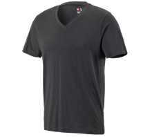 e.s. T-Shirt cotton slub V-Neck