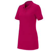e.s. Pique-Polo cotton stretch, dames, long fit