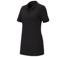 e.s. Pique-Polo cotton stretch, dames, long fit