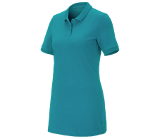 e.s. Pique-Polo cotton stretch, dames, long fit