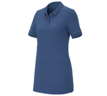 e.s. Pique-Polo cotton stretch, dames, long fit