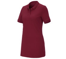 e.s. Pique-Polo cotton stretch, dames, long fit