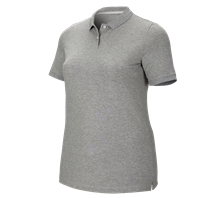 e.s. Pique-Polo cotton stretch, dames, plus fit