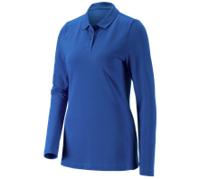 e.s. Pique-Polo longsleeve cotton stretch,dames