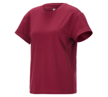 e.s. T-Shirt cotton stretch rolled sleeve, dames