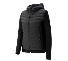 Hybrid gebreid capuchonjack e.s.motion ten, dames