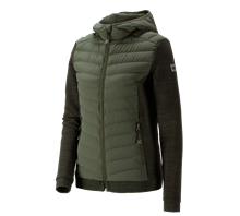 Hybrid gebreid capuchonjack e.s.motion ten, dames