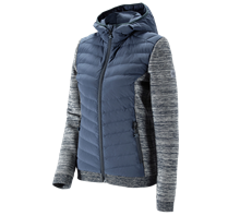 Hybrid gebreid capuchonjack e.s.motion ten, dames