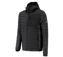 Hybrid gebreid capuchonjack e.s.motion ten