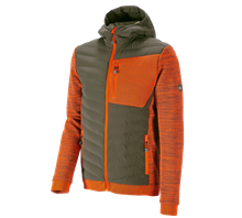 Hybrid gebreid capuchonjack e.s.motion ten