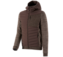 Hybrid gebreid capuchonjack e.s.motion ten