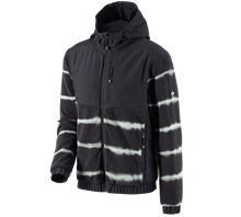 Hybride capuchonfleecejack tie-dye e.s.motion ten