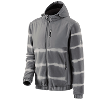 Hybride capuchonfleecejack tie-dye e.s.motion ten