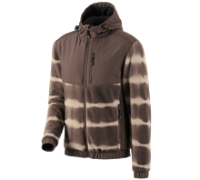 Hybride capuchonfleecejack tie-dye e.s.motion ten